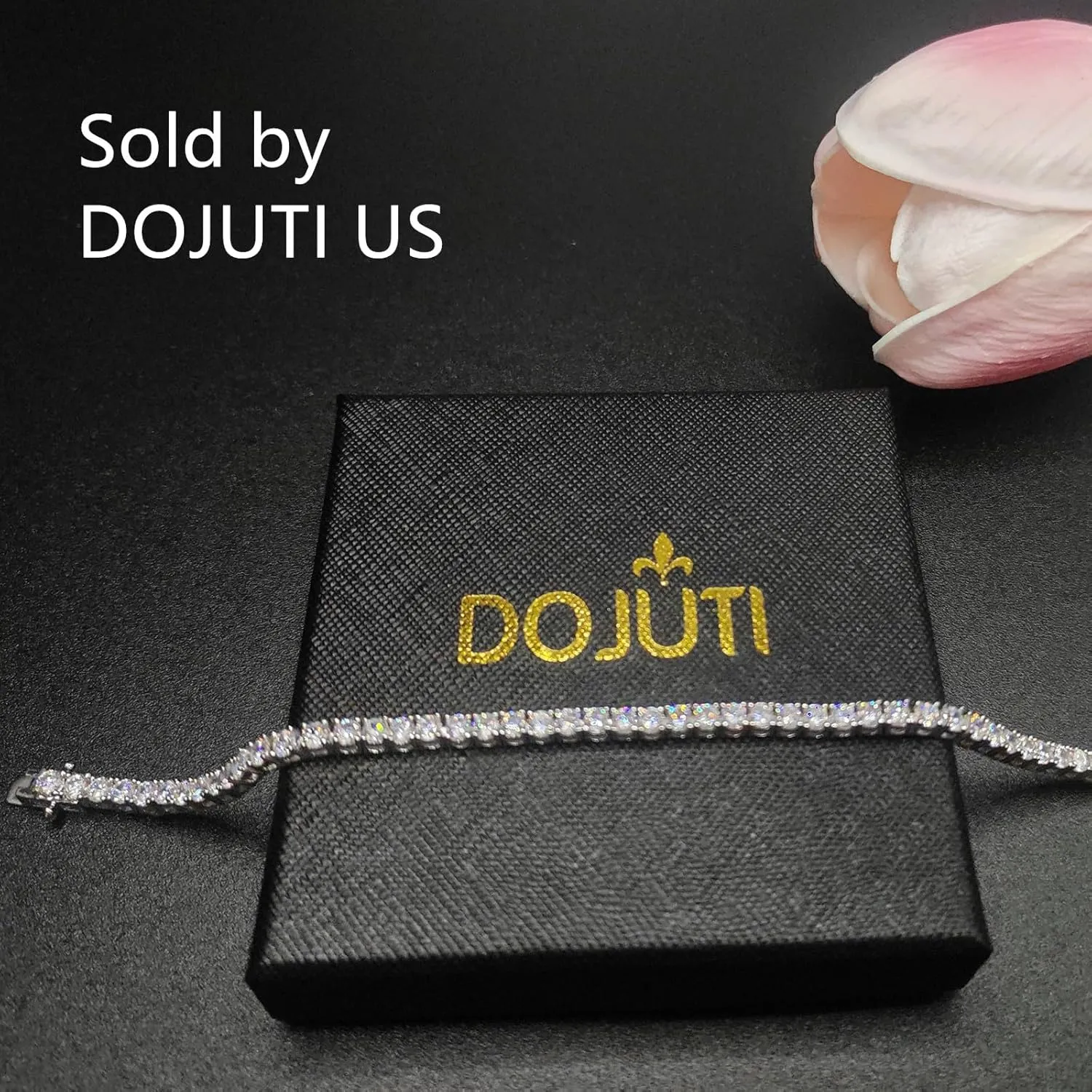 18K White Gold Plated 3mm Round CZ Classic Tennis Bracelet for Women and Men Diamond Chain Sizes 6-9 Inches 4 Prong