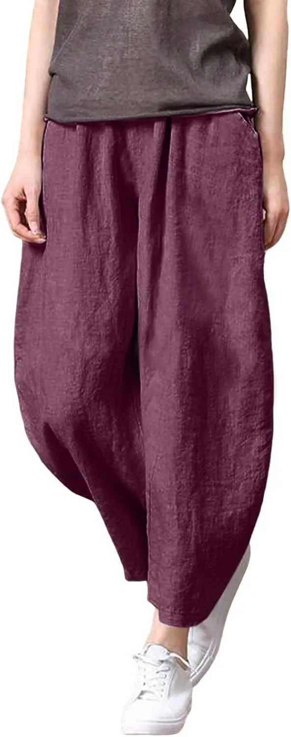 2023 Womens Lace Trim Pants Wide Straight Leg Casual Loose Pants Yoga Sweatpants Comfy High Waisted Lounge Pajama Trousers