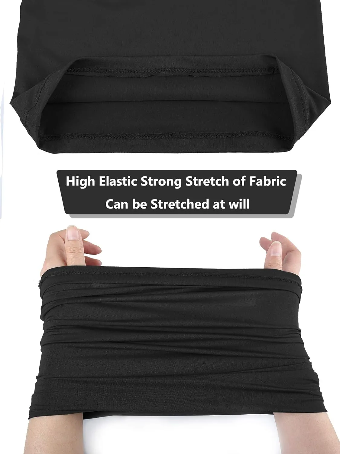 8 Pcs Summer Camo Neck Gaiter Scarf Bandanas for Men Sun Hoods Balaclava Cooling Breathable Face Mask Outdoor Sports (Simple, Black)