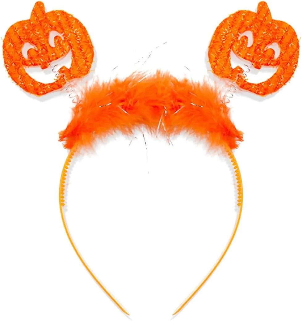 AIUPUOC Halloween Headbands Pumpkin Bow Design Hair Bands Hair Accessories for Women Headwear Cosplay Hair Decorations 1Pcs