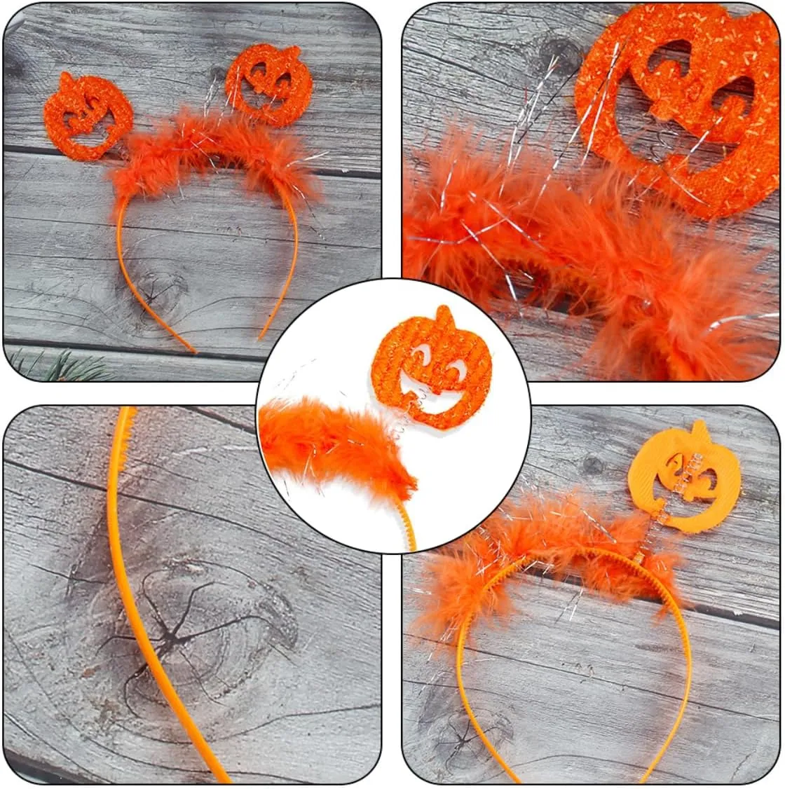AIUPUOC Halloween Headbands Pumpkin Bow Design Hair Bands Hair Accessories for Women Headwear Cosplay Hair Decorations 1Pcs