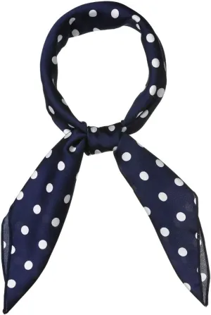 Allegra K 70cm Polka Dots Square Scarf Neck Scarves Kerchief Neckerchief Headband for Women