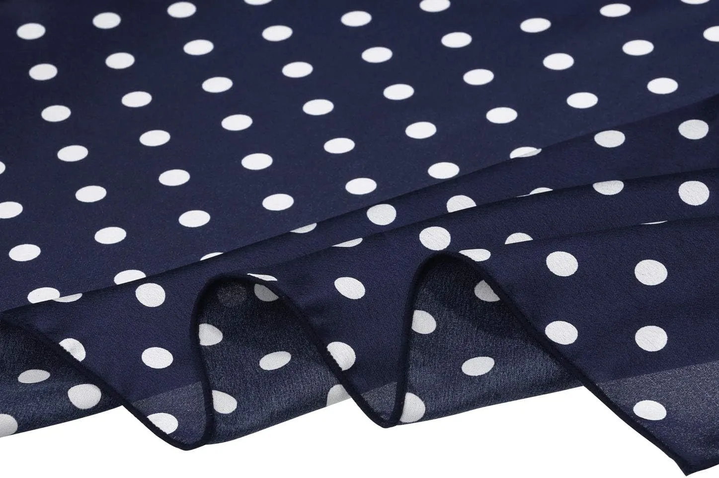 Allegra K 70cm Polka Dots Square Scarf Neck Scarves Kerchief Neckerchief Headband for Women