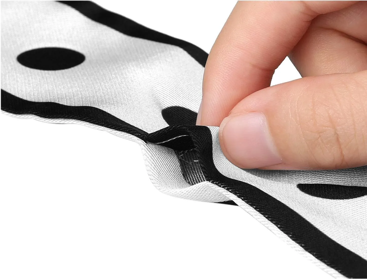 Allegra K Chic Polka Dots Women Neckerchief Skinny Scarves Hair Band Ribbon for Bag Accessory