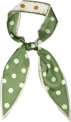 Allegra K Chic Polka Dots Women Neckerchief Skinny Scarves Hair Band Ribbon for Bag Accessory