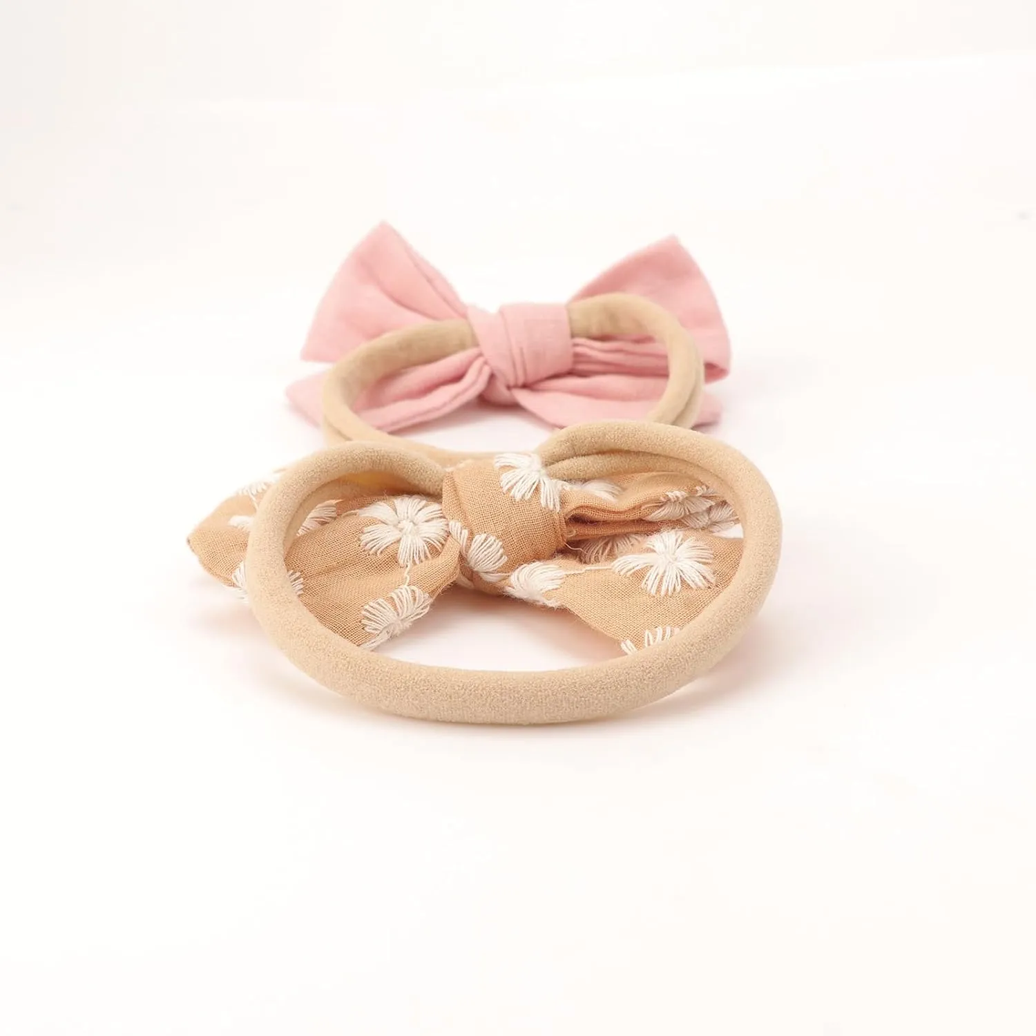 Baby Girl Headbands with Bows Soft Nylon Newborn Toddler Hairbands Handmade Baby Hair Accessories for Infant Girls Kids
