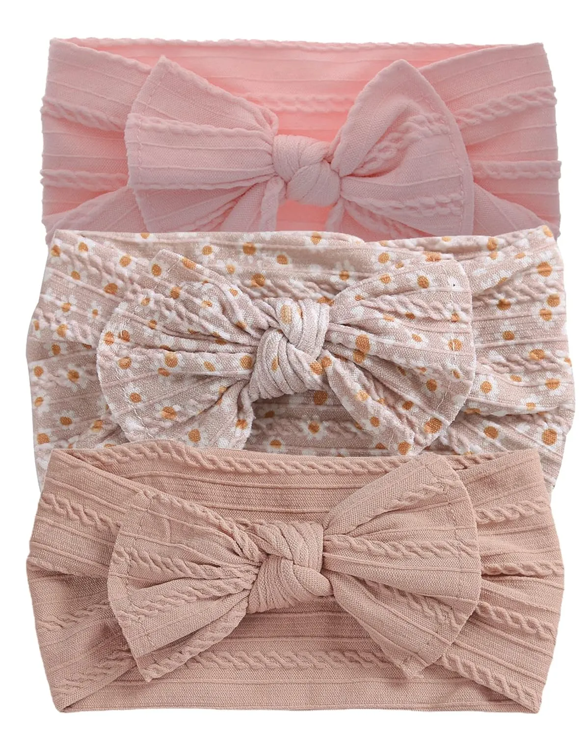 Baby Girls Soft-Elastic-Nylon-Headbands Big-Bows-Hairbands Headwraps Hair Accessories for Newborns Infants Toddlers Kids