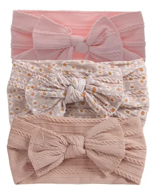 Baby Girls Soft-Elastic-Nylon-Headbands Big-Bows-Hairbands Headwraps Hair Accessories for Newborns Infants Toddlers Kids