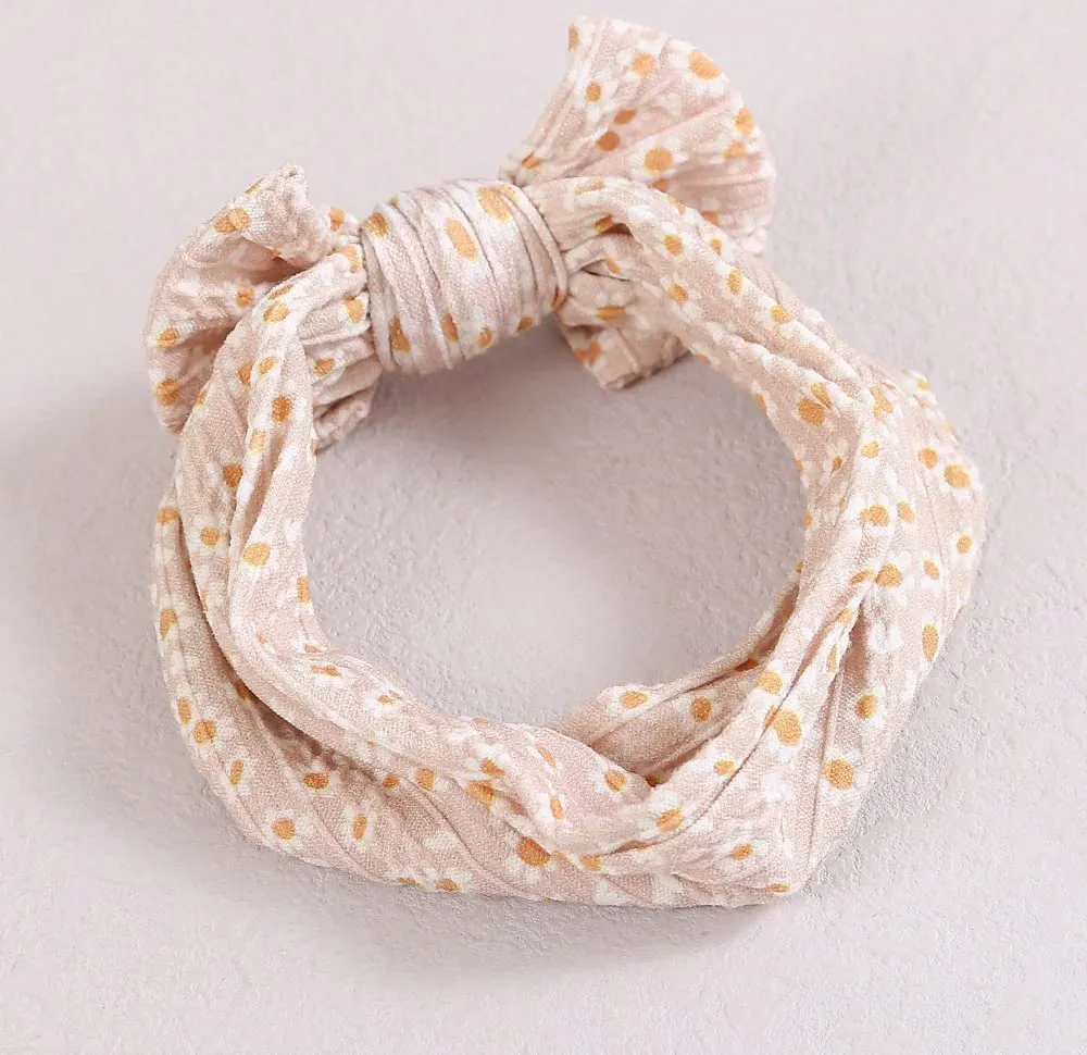 Baby Girls Soft-Elastic-Nylon-Headbands Big-Bows-Hairbands Headwraps Hair Accessories for Newborns Infants Toddlers Kids