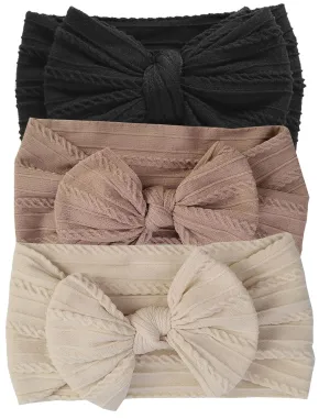 Baby Girls Soft-Elastic-Nylon-Headbands Big-Bows-Hairbands Headwraps Hair Accessories for Newborns Infants Toddlers Kids