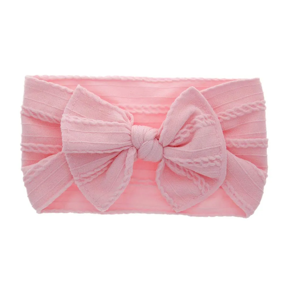 Baby Girls Soft-Elastic-Nylon-Headbands Big-Bows-Hairbands Headwraps Hair Accessories for Newborns Infants Toddlers Kids