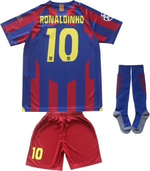 Barcelona Home Leo #10 Vintage 2009/2010 Limited Edition Football Soccer Kids Jersey Shorts Socks Set Youth Sizes