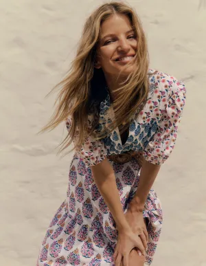 Beatrice Cotton Maxi Dress-Multi, Wildflower Bouquet