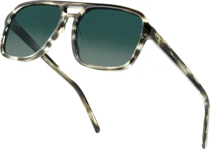 BIRCEN Women Polarized Acetate Sunglasses: Fashion Square Aviator Shades UV Protection for Trendy Laides Travel Beach Outdoor