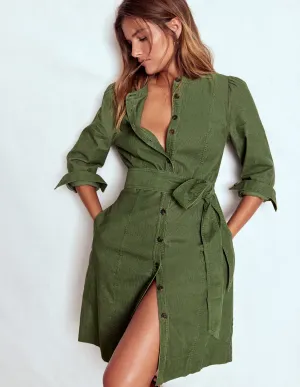 Bre Cord Short Dress-Fern