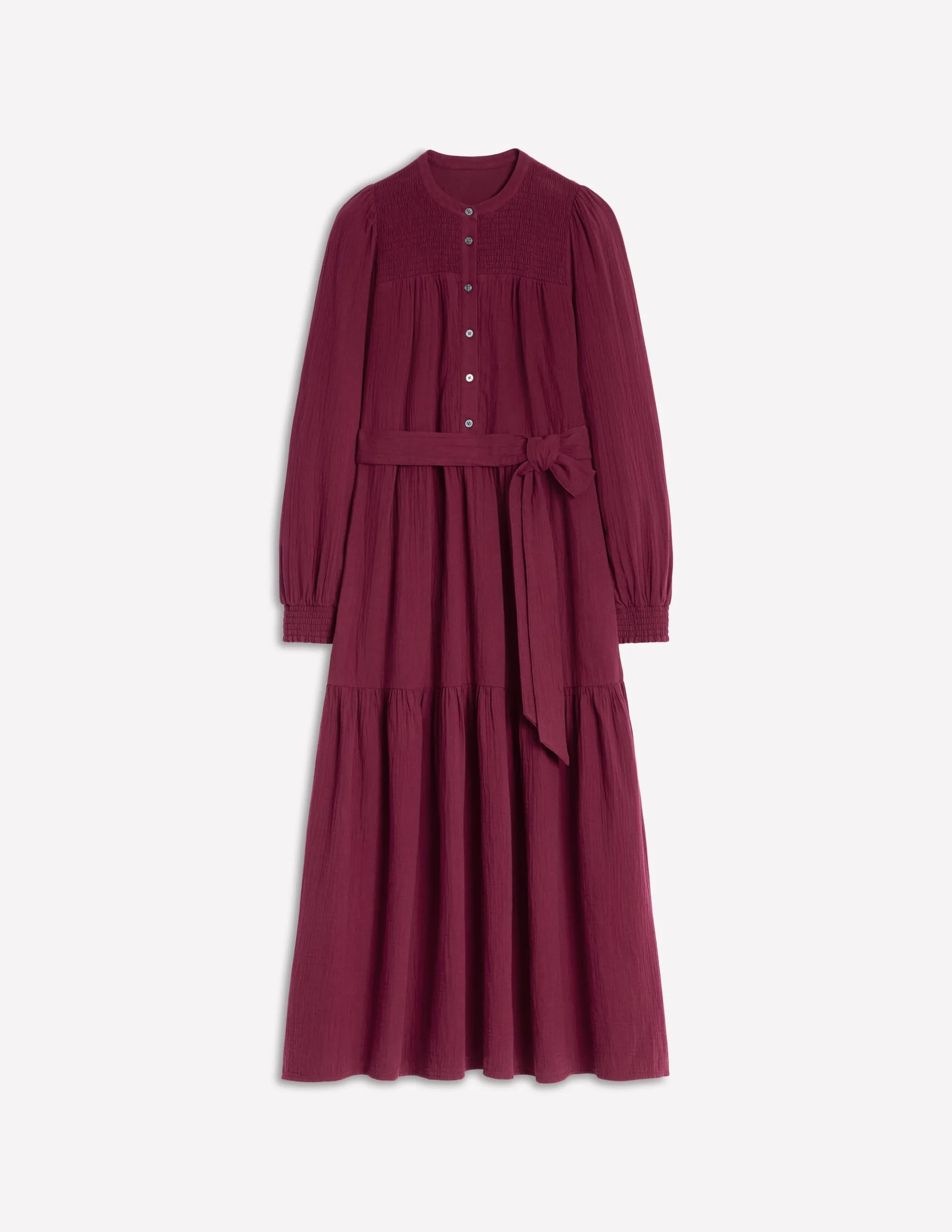 Cecily Double Cloth Midi Dress-Deep Wisteria