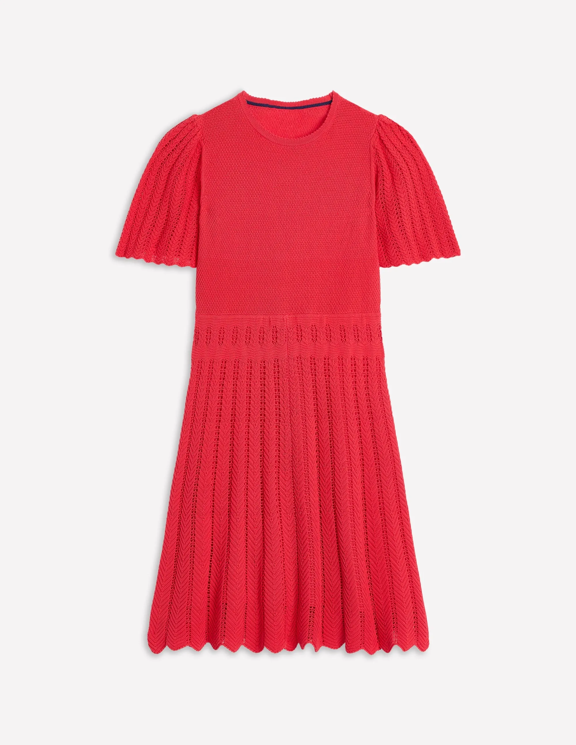 Cotton Stitch Crew Dress-Bittersweet