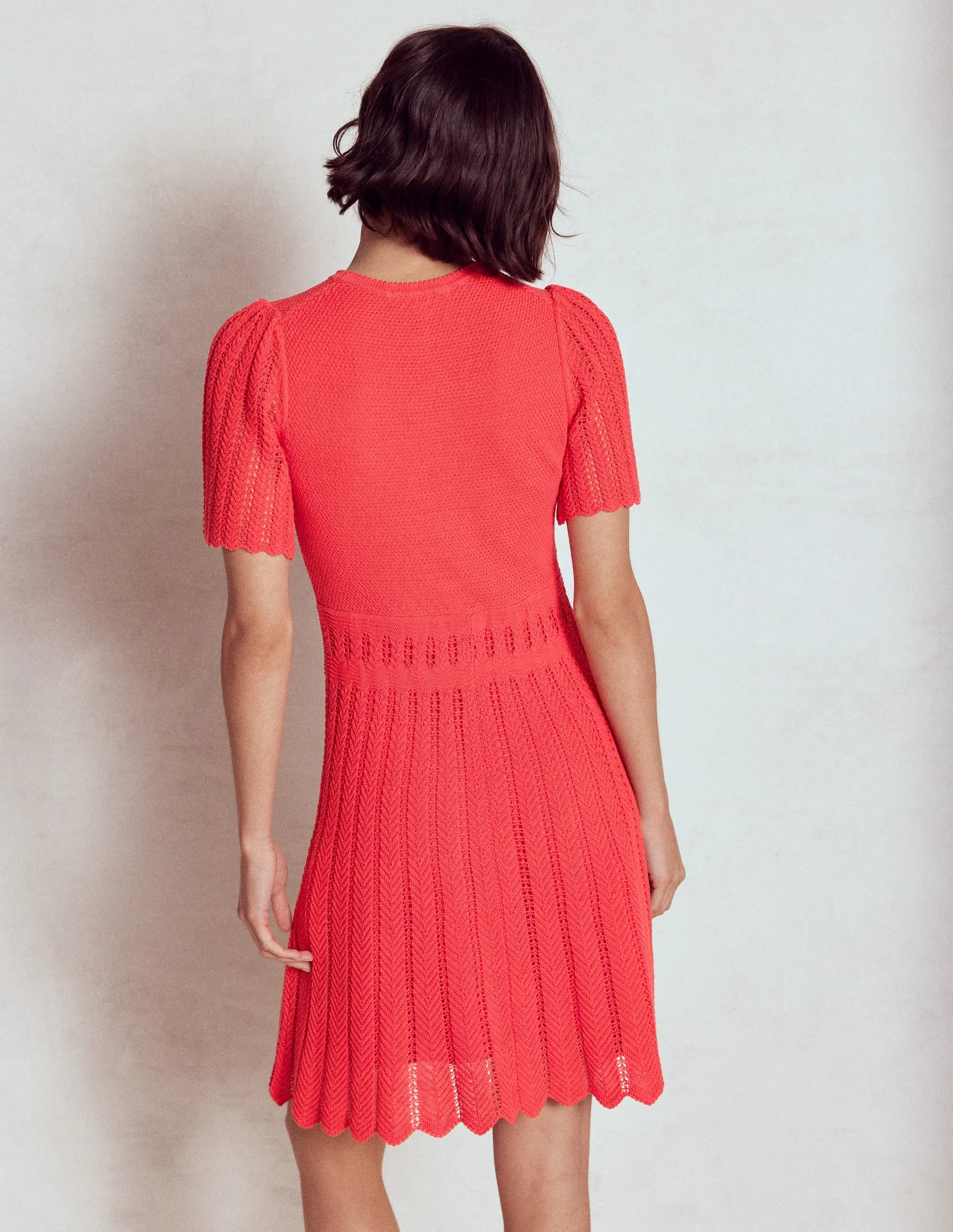 Cotton Stitch Crew Dress-Bittersweet