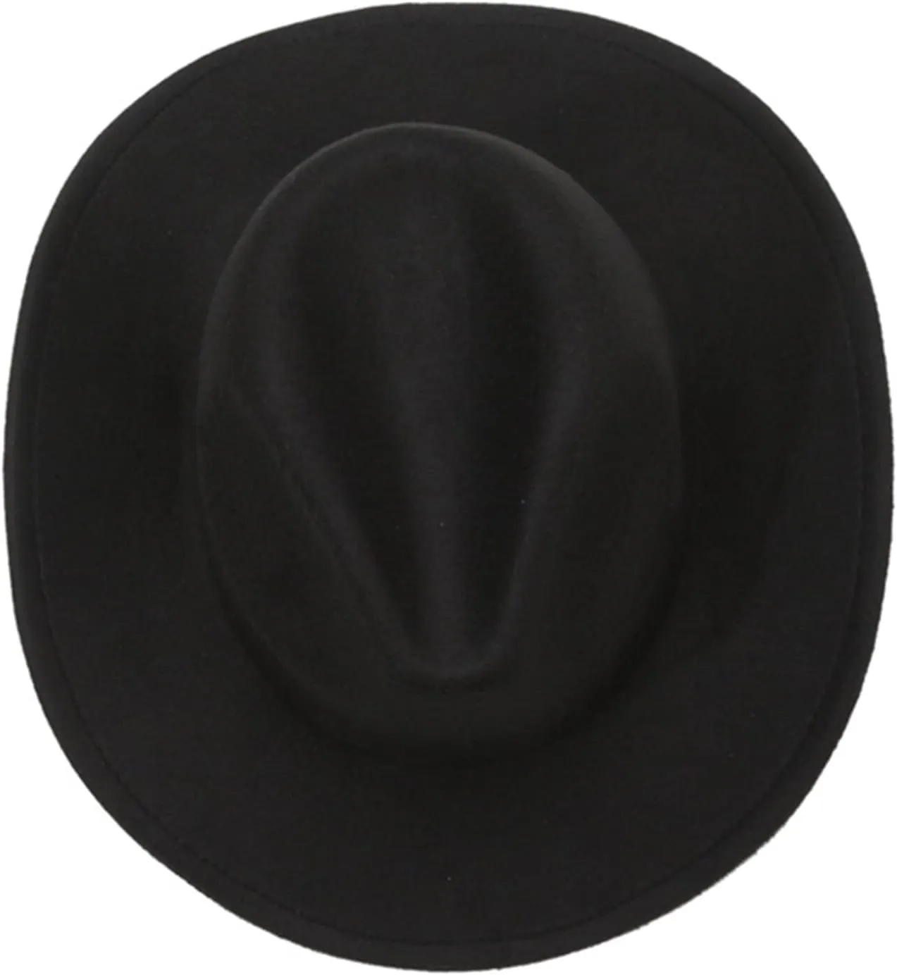 Cowboy Hat for Women Men Western Felt Cowboy Cowgirl Hat Wide Brim Retro Classic Roll Up Fedora Hats with Belt Buckle