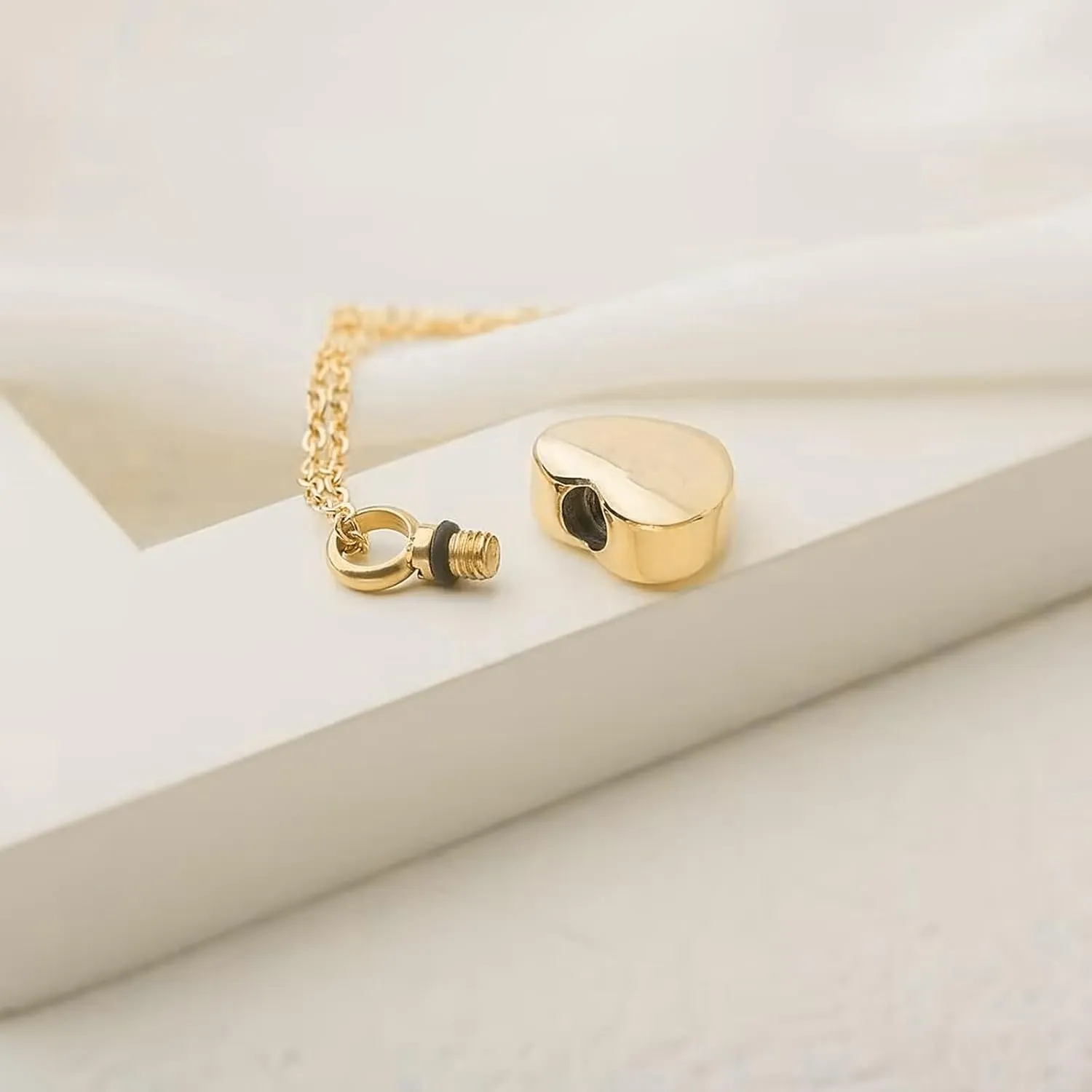 Cremation Jewelry Small Heart Urn Necklace Ashes for Women Men Keepsake Pendant Memorial Human Ash Holder