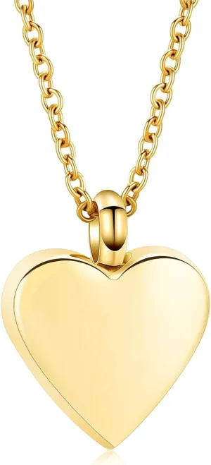 Cremation Jewelry Small Heart Urn Necklace Ashes for Women Men Keepsake Pendant Memorial Human Ash Holder