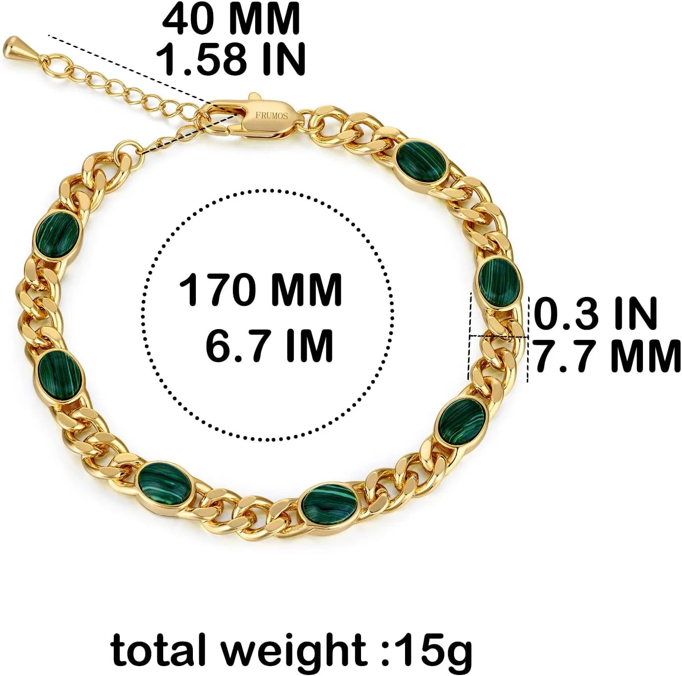 Dainty Layering Bracelets for Women 18 k Gold Plated Fashion Adjustable Chunky Cuban Paperclip Link Chain Bracelets Jewelry for Women Girls Gift