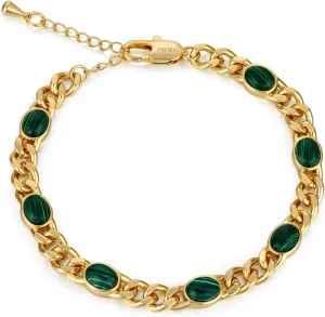 Dainty Layering Bracelets for Women 18 k Gold Plated Fashion Adjustable Chunky Cuban Paperclip Link Chain Bracelets Jewelry for Women Girls Gift