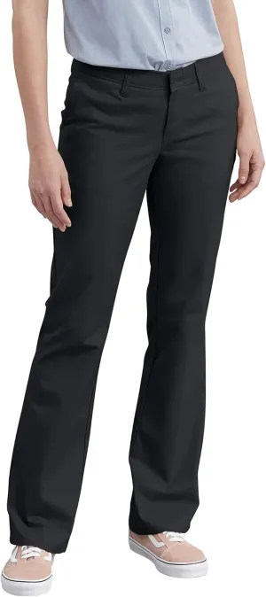 Dickies Women's Flat Front Stretch Cotton Blend Pants