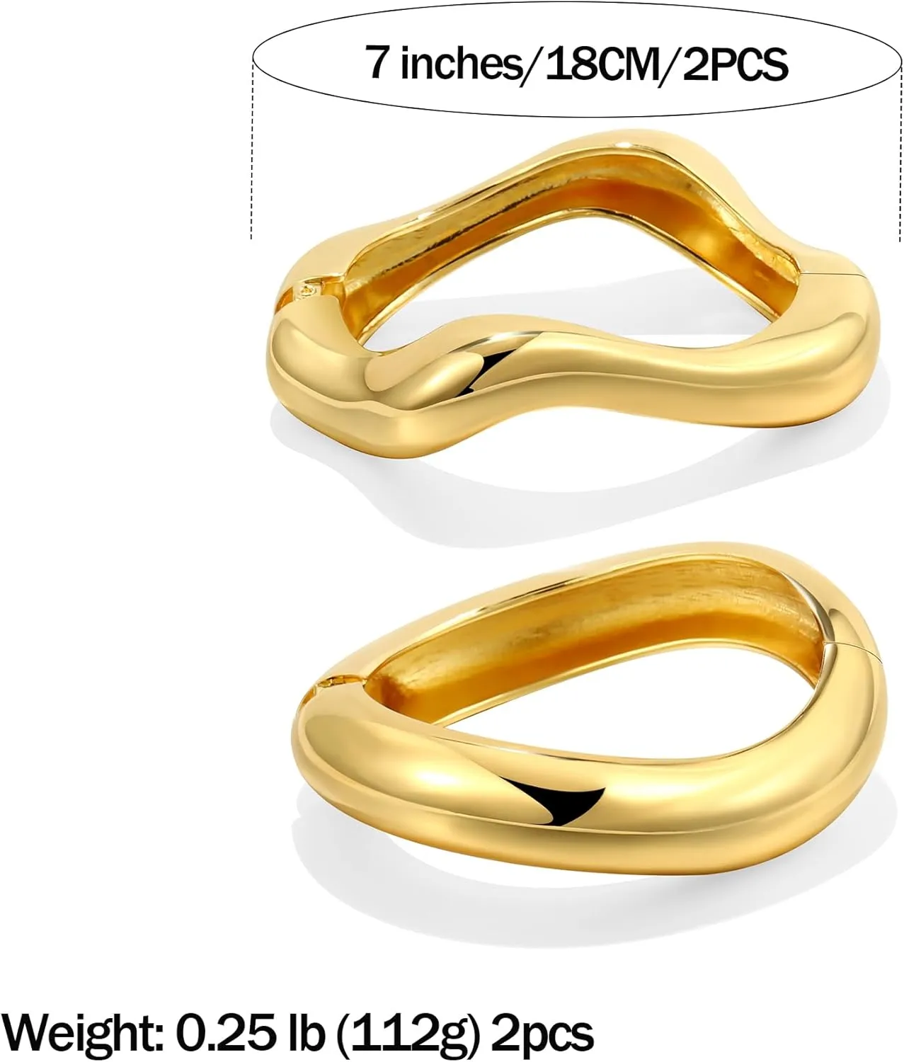 Elegance 11 designs Gold Bangles For Women Chunky Trendy Hinged Cuff Open Bracelet Wide Minimalist Bracelets Jewelry Gift