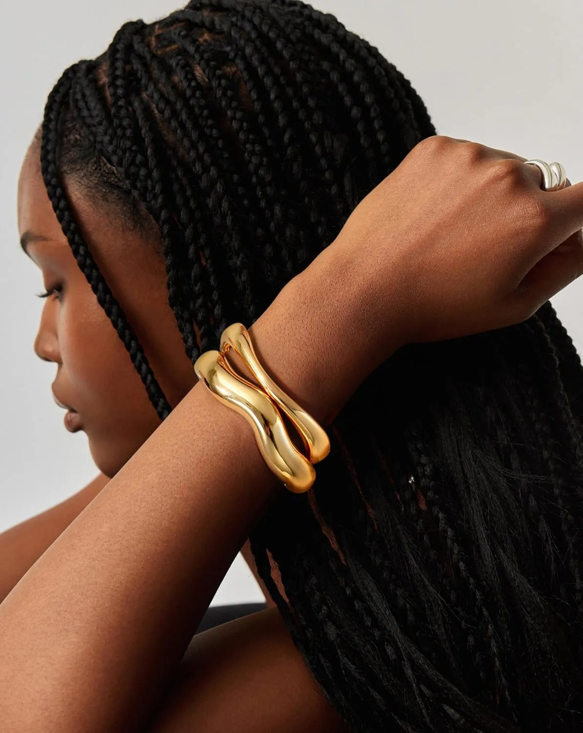 Elegance 11 designs Gold Bangles For Women Chunky Trendy Hinged Cuff Open Bracelet Wide Minimalist Bracelets Jewelry Gift