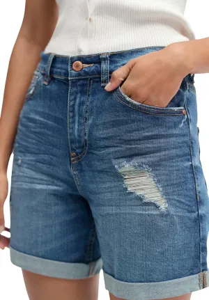 ellos Plus Size Denim Boyfriend Shorts