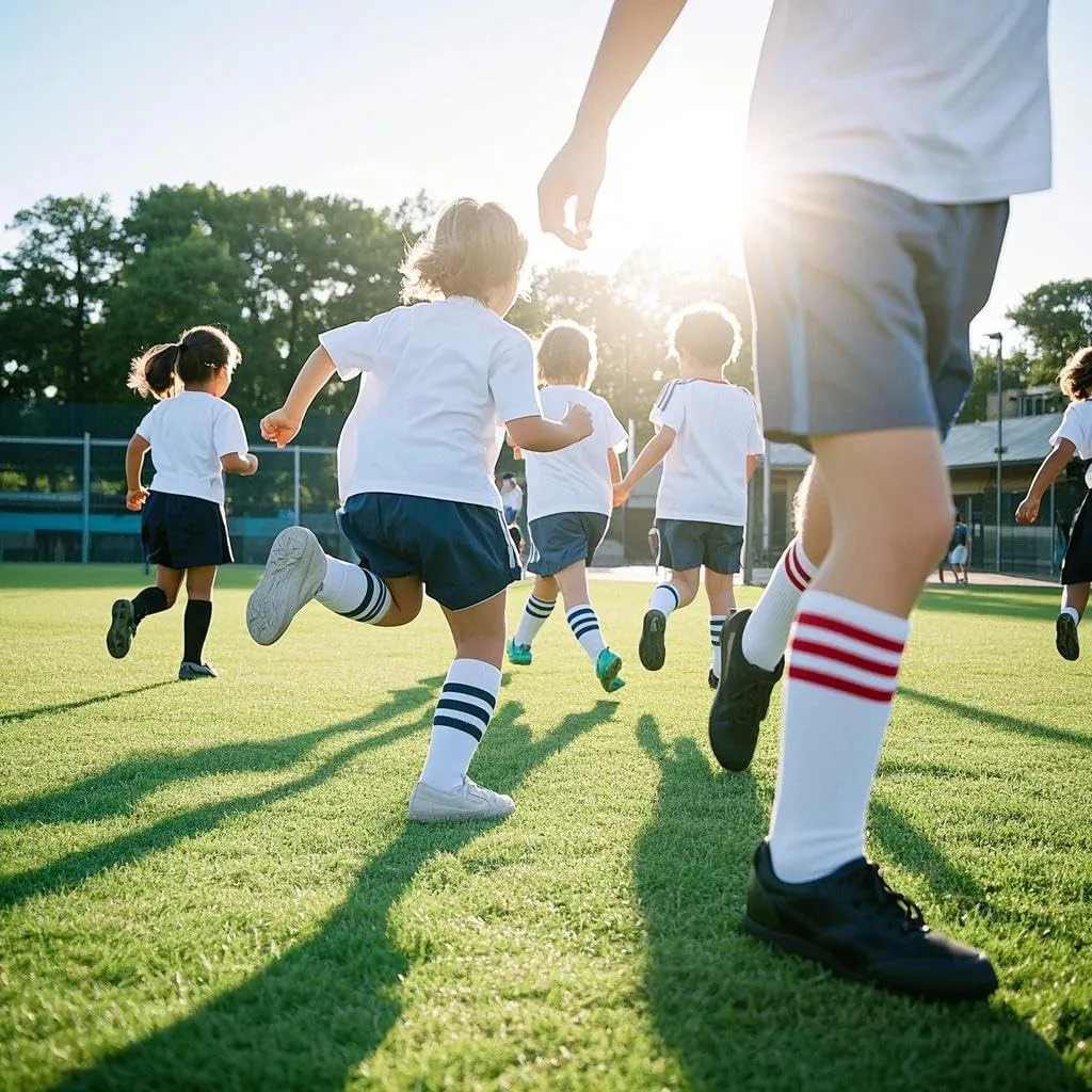 ENBAOHUI 3 Pairs Toddler Soccer Socks - Kids Boys Girls Knee Socks