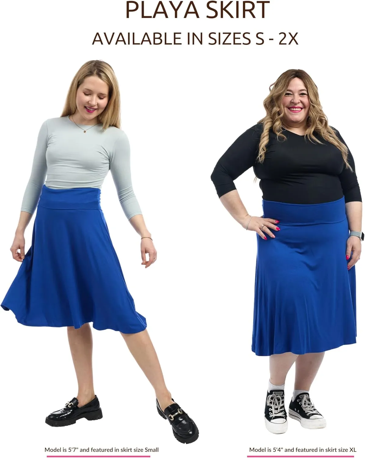 ESTEEZ Women's A-Line Skirt - Modest - Knee Length - Playa