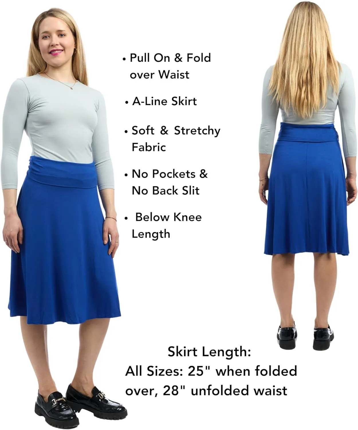 ESTEEZ Women's A-Line Skirt - Modest - Knee Length - Playa