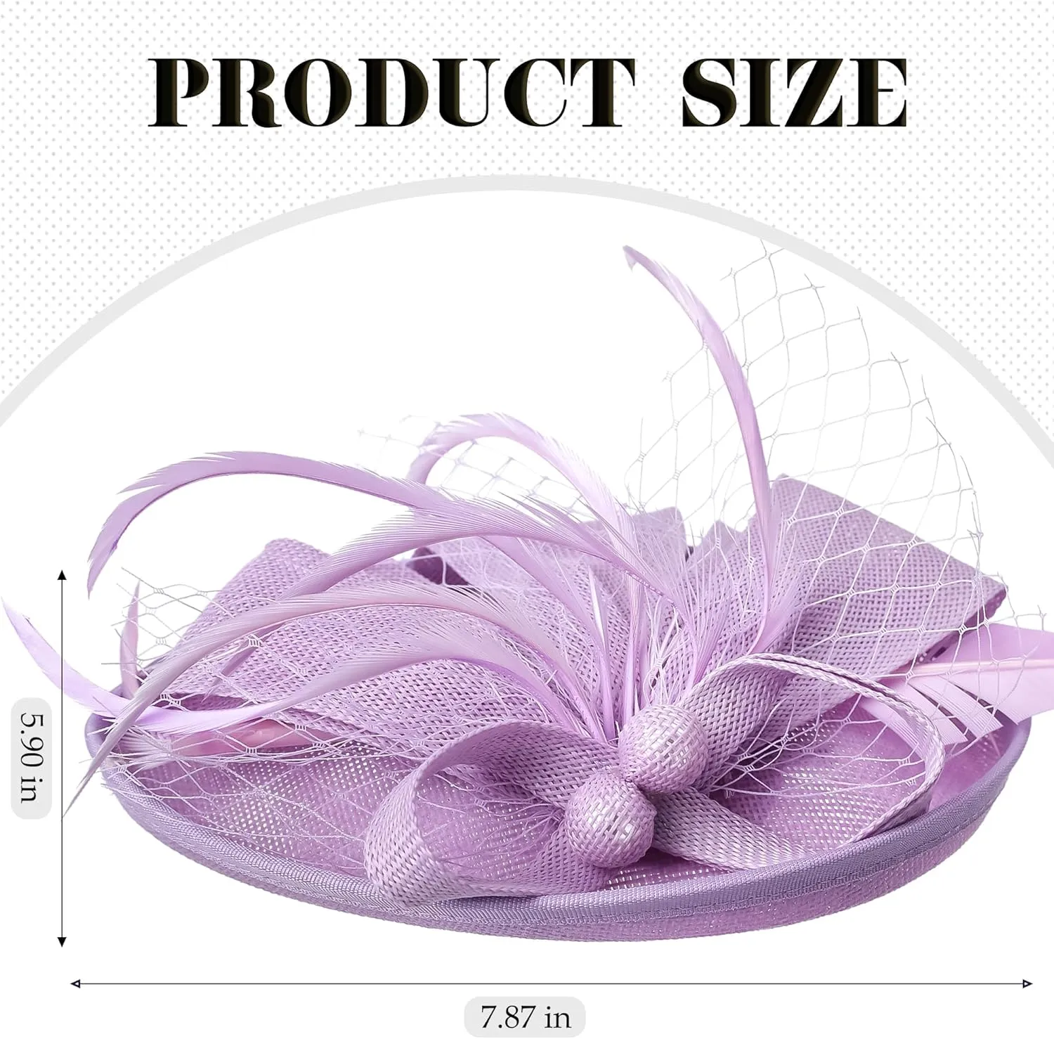 Fascinator Tea Party Hat - 2025 Derby Pillbox Kentucky Hat for Women (7.87x5.9inch)