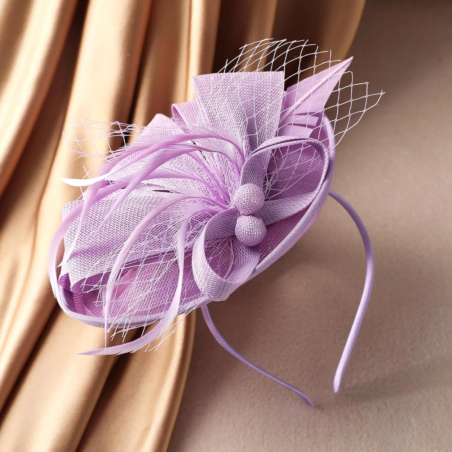 Fascinator Tea Party Hat - 2025 Derby Pillbox Kentucky Hat for Women (7.87x5.9inch)