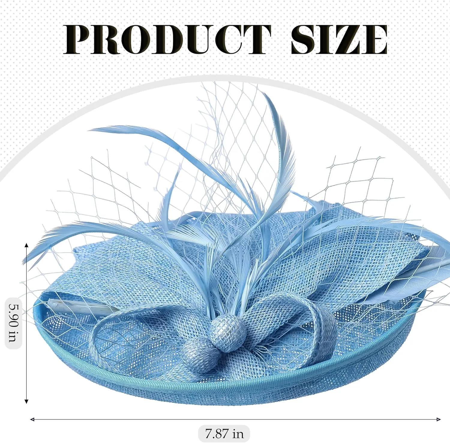 Fascinator Tea Party Hat - 2025 Derby Pillbox Kentucky Hat for Women (7.87x5.9inch)