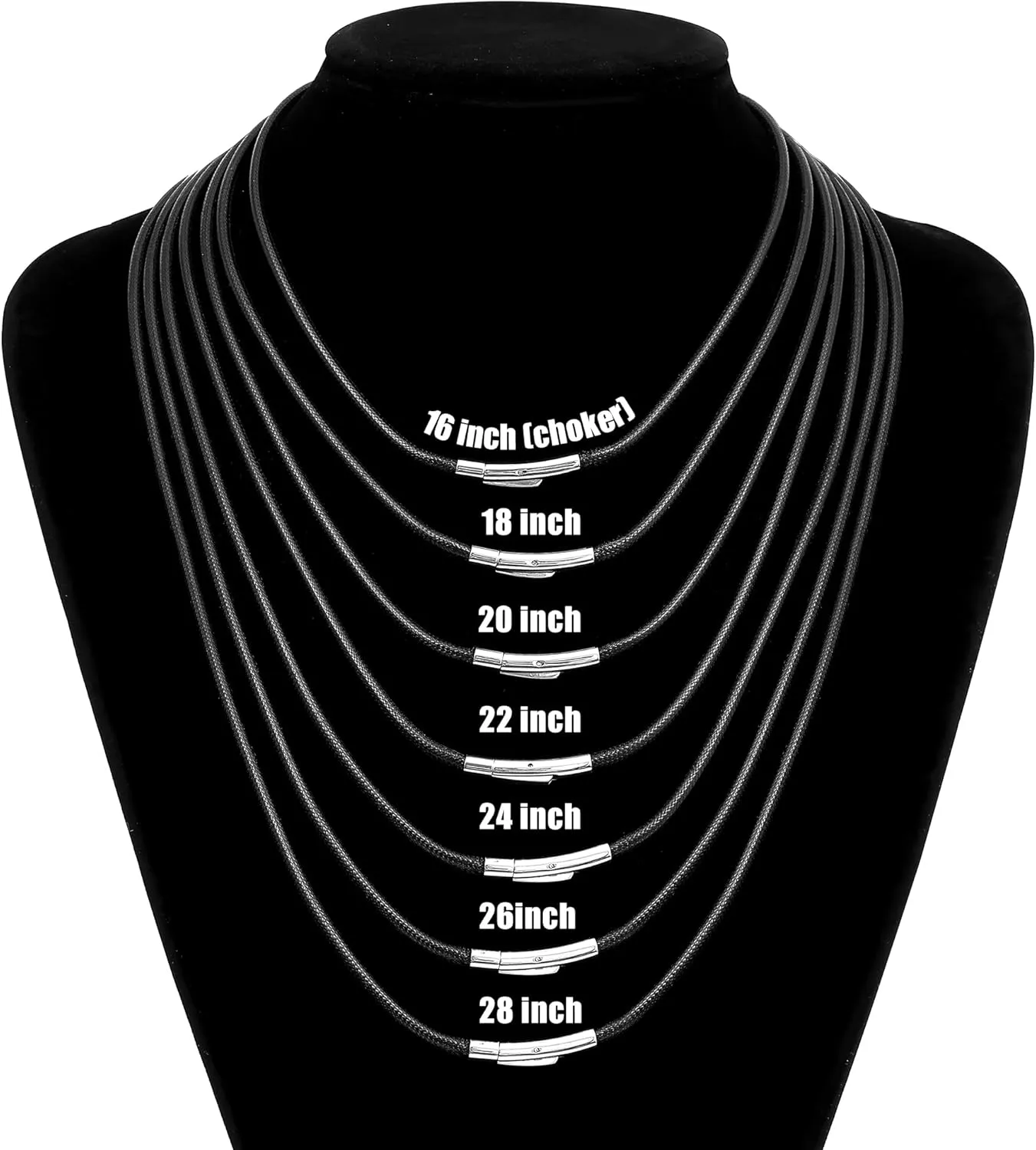 Fiusem iusem Black/Brown Braided String Cord Necklace for Men, 2/3MM Waterproof Leather Cord Chain, Mens Necklace 16-28 Inch