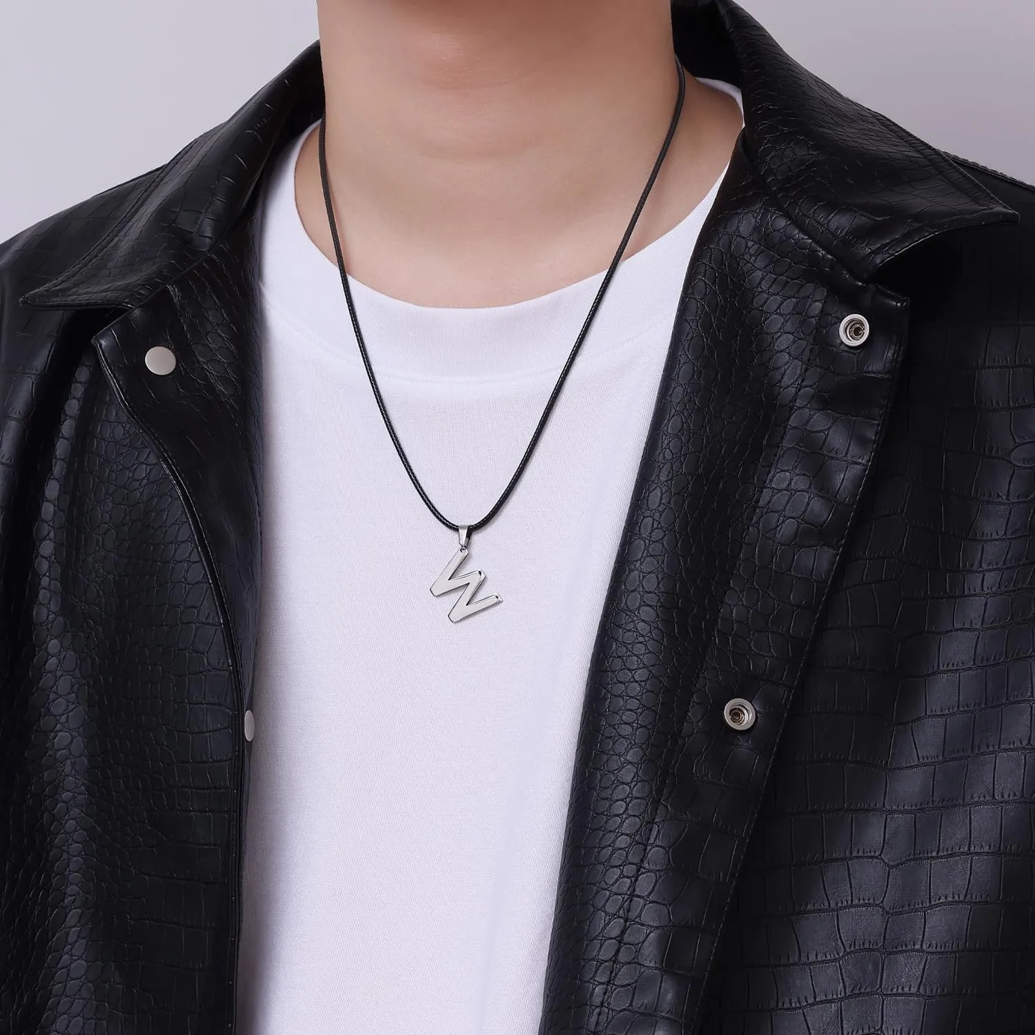 Fiusem iusem Black/Brown Braided String Cord Necklace for Men, 2/3MM Waterproof Leather Cord Chain, Mens Necklace 16-28 Inch