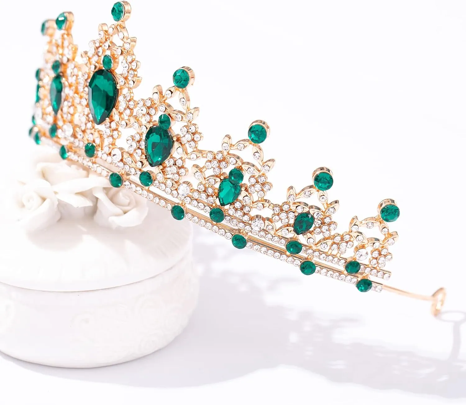 FORSEVEN Crystal Tiaras and Crowns for Women - Wedding and Birthday Party Princess Crown Hair Accessories - Bride Rhinestone Headband