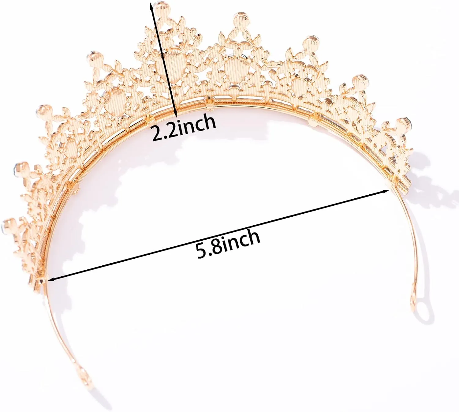FORSEVEN Crystal Tiaras and Crowns for Women - Wedding and Birthday Party Princess Crown Hair Accessories - Bride Rhinestone Headband