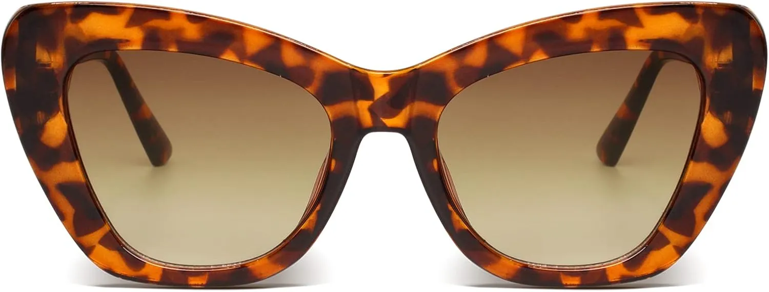 Freckles Mark Trendy Designer Sunglasses Womens Cute Fashion Square Cat Eye Sun Glasses