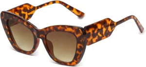 Freckles Mark Trendy Designer Sunglasses Womens Cute Fashion Square Cat Eye Sun Glasses