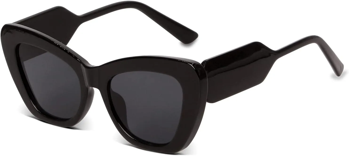 Freckles Mark Trendy Designer Sunglasses Womens Cute Fashion Square Cat Eye Sun Glasses