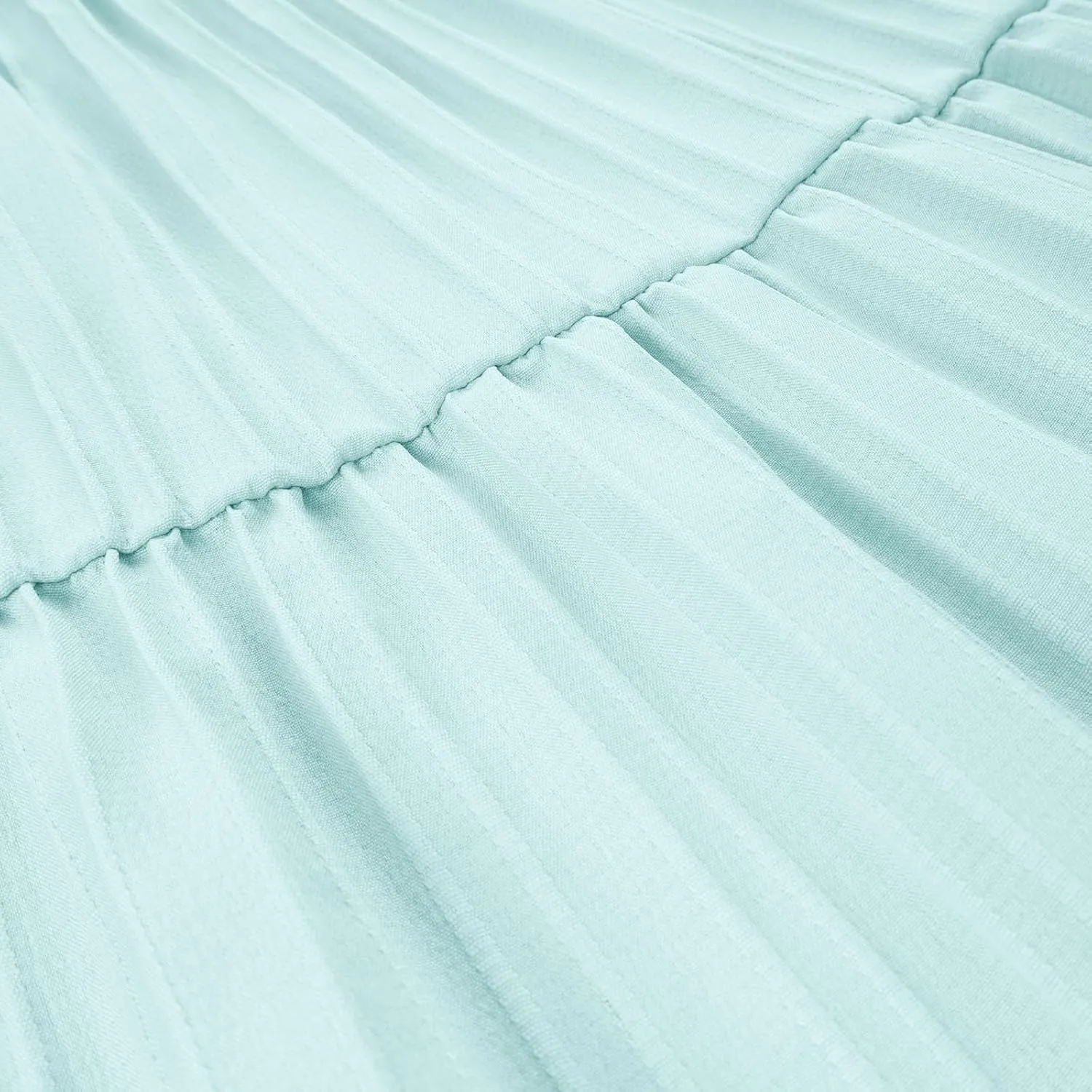 Girls Maxi Skirt Boho Casual Tiered High Waist A Line Flowy Long Skirt Kids Summer Swing Ankle Length Drawstring Skirts