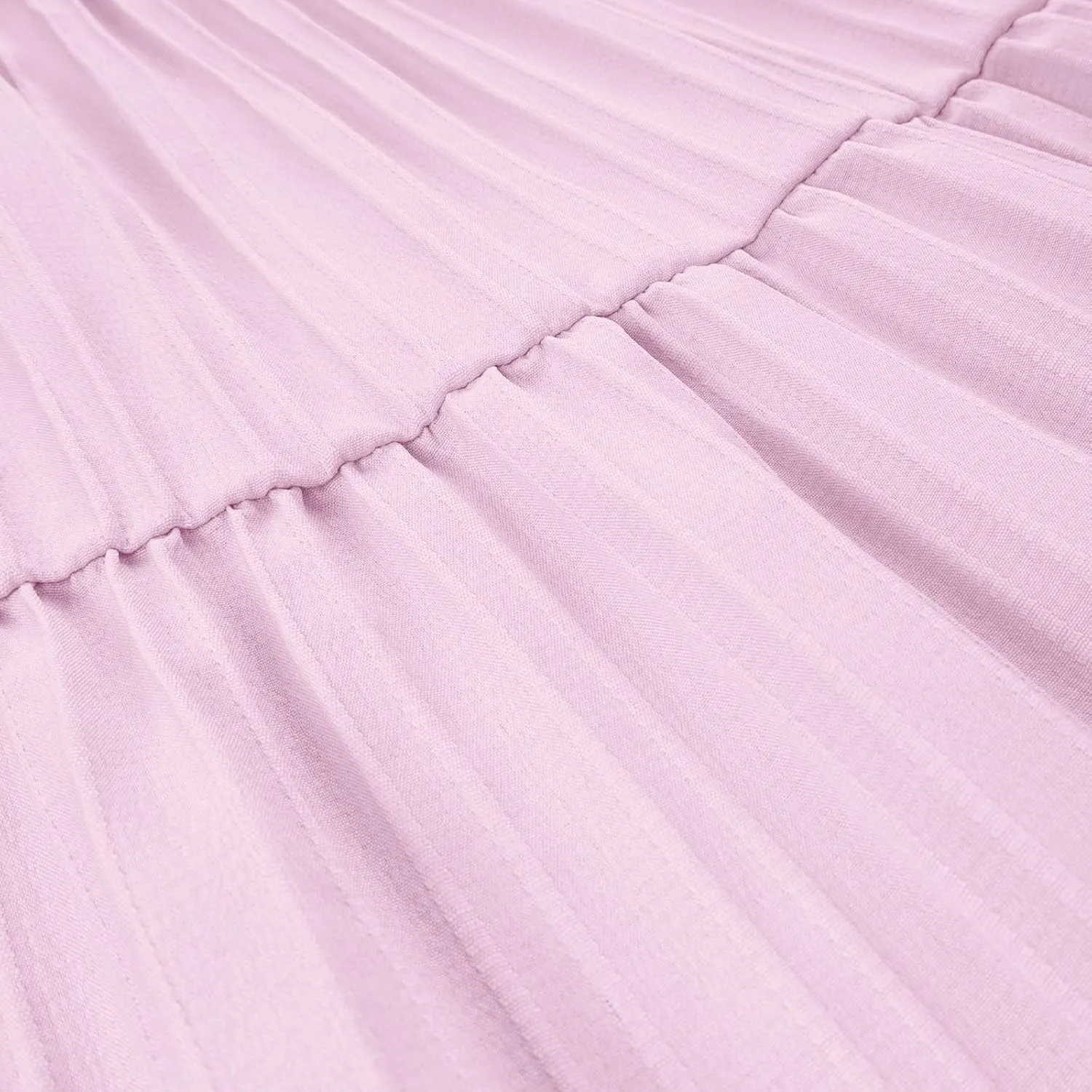 Girls Maxi Skirt Boho Casual Tiered High Waist A Line Flowy Long Skirt Kids Summer Swing Ankle Length Drawstring Skirts