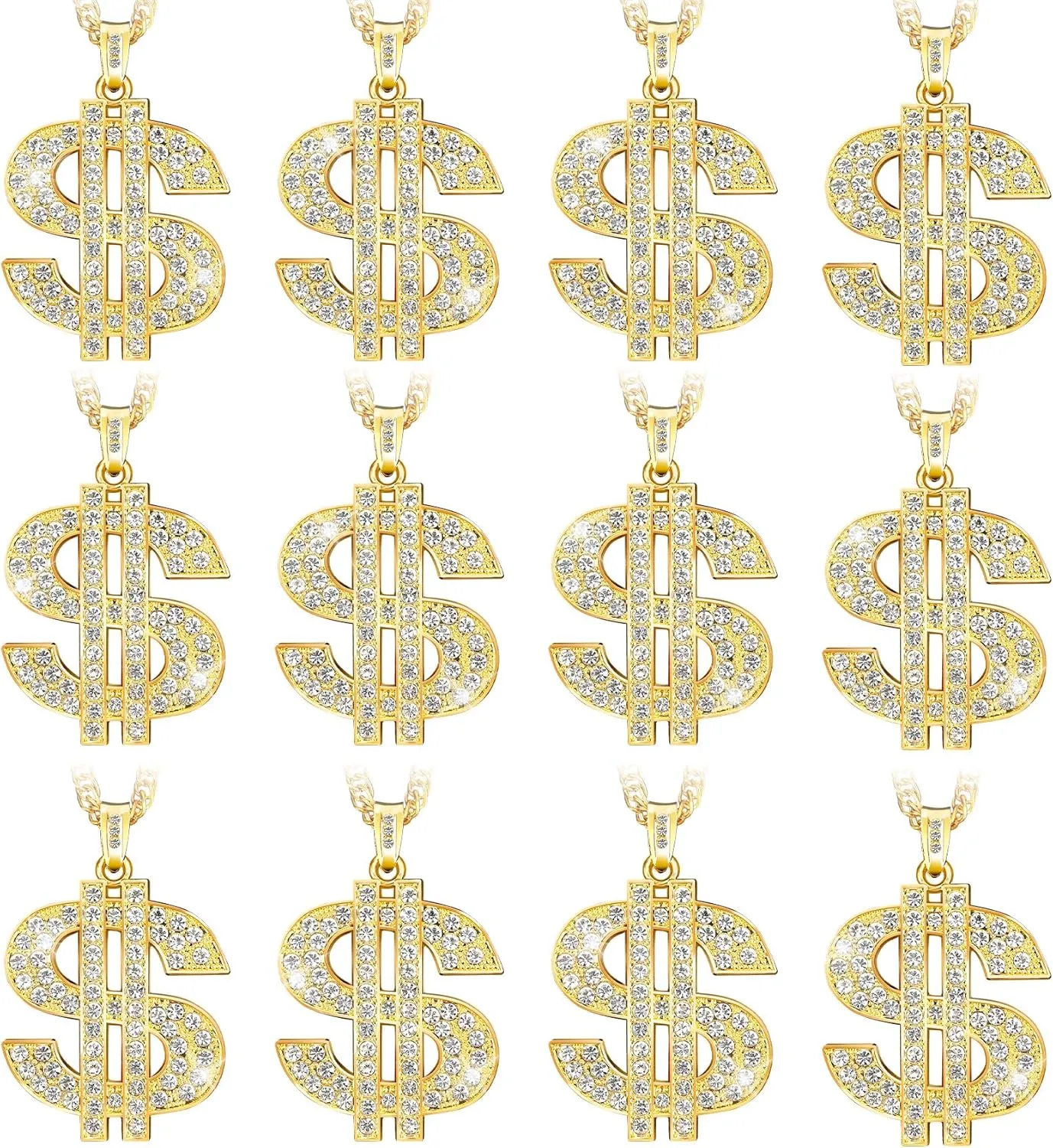 Gold Chain With Dollar Sign Pendant Necklace - Hip Hop Money Chain