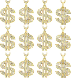 Gold Chain With Dollar Sign Pendant Necklace - Hip Hop Money Chain