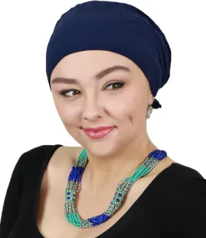 Hats Scarves & More Chemo Headwear Cancer Scarf 50  UPF Sun Protection Pre Tied Headscarf Head Coverings Cotton Celeste