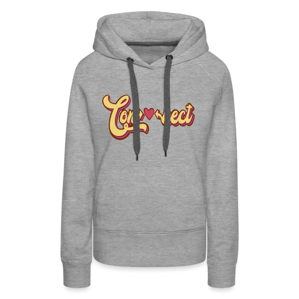 Heartfelt Connection Grey Women??s Hoodie